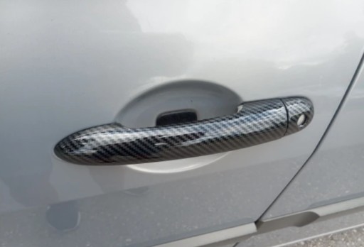 Накладки на дверные ручки Renault Clio 2005–2012 гг. в стиле карбона