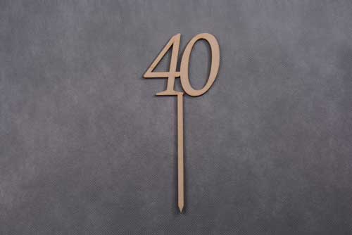 Топпер 3 шт НОМЕР 40 на день рождения, юбилей