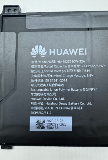 ОРИГИНАЛЬНАЯ АККУМУЛЯТОРНАЯ БАТАРЕЯ для Huawei Matebook NBL NBB HB4692Z9ECW-22A