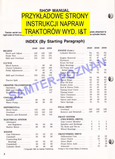 John Deere 2750 2755 2855N 2955 (1983-1992) instrukcja napraw +GRATIS 24h