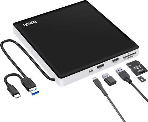 BUNUD CT10 Внешний привод CD/DVD, USB 3.0 и ВЫХОД Type-C