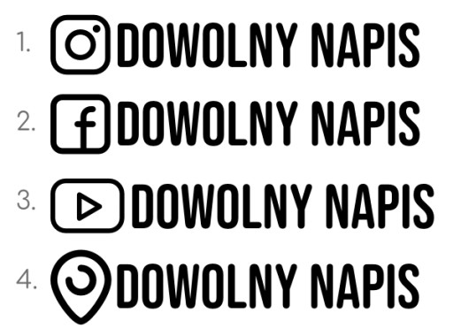 Naklejka TWÓJ NICK INSTAGRAM Facebook Tiktok na auto szybę *3cm *Kolory