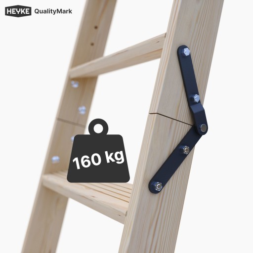 Пассивная чердачная лестница HEYKE с 2 перилами 130x70
