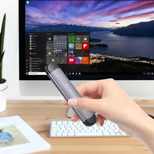 Корпус для диска M.2 NVME+NGFF (SATA) USB C A S159, серебристый 10Гбит/с