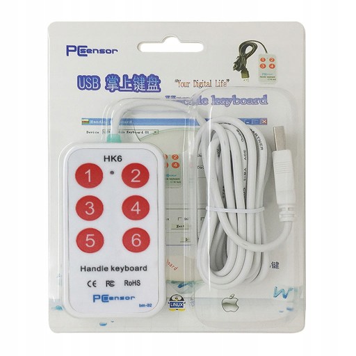 USB-держатель Клавиатура 6-клавишная клавиатура