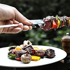 Zestaw szpikulców stalowych na szaszłyki do grillowania 10 sztuk + torba