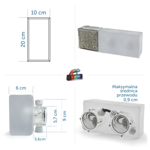8x светодиодная брусчатка LedBruk 24В 20x10см BZ 5300K