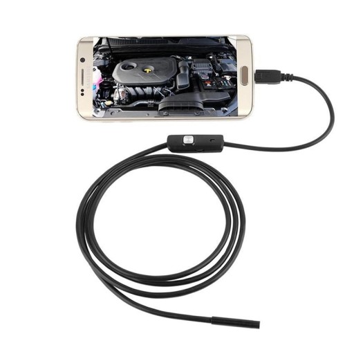 ENDOSKOP KAMERA INSPEKCYJNA 2M USB ANDROID WARSZTATOWA MIKRO LED USB-C 3w1