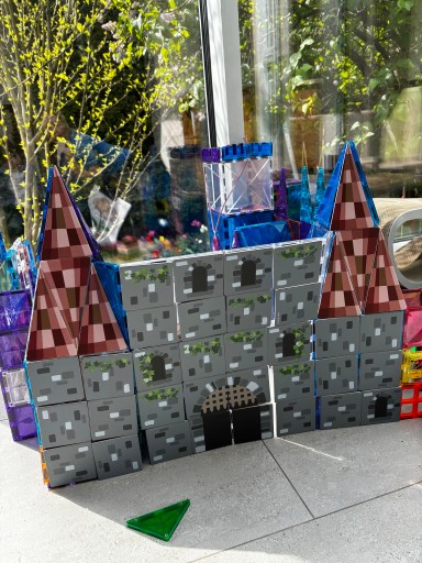 Nakładki na klocki magnetyczne zamek 40 el. Castle Pack Learn & Grow Toys