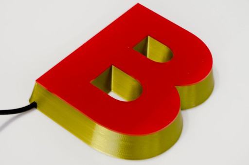 Светящиеся 3D БУКВЫ, напечатанные специальной нитью.