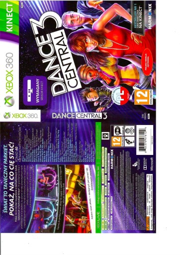 DANCE CENTRAL 3 на польском языке PL XBOX 360