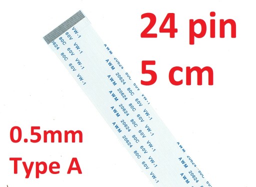 Taśma Flex FPC FFC VW-1 AWM 20624 80C 60V 5cm 24Pi
