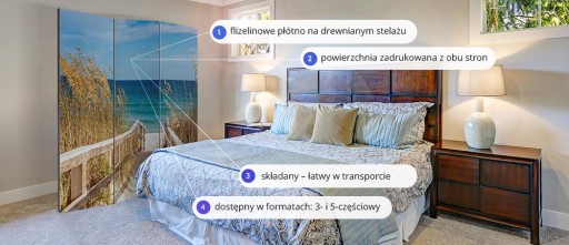 Экран из трех частей - пунктирные линии