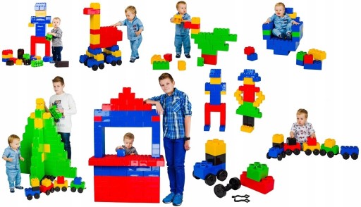 Набор кубиков BJ Plastik Giganty 46589 141 шт.