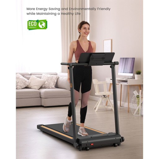 OMOWY FITNESS LCD Urevo Foldi Mini электрическая беговая дорожка до 100 кг 10 км/ч