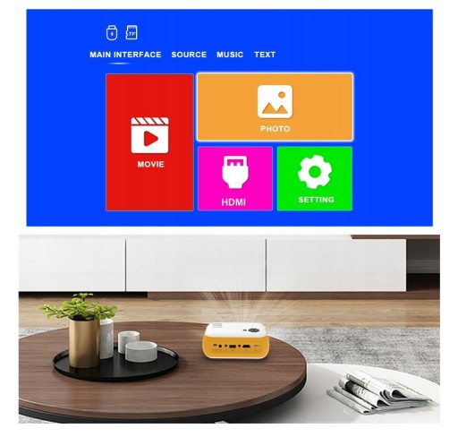 ПОРТАТИВНЫЙ МИНИ-ПРОЕКТОР LED FULL HD USB-ПРОЕКТОР