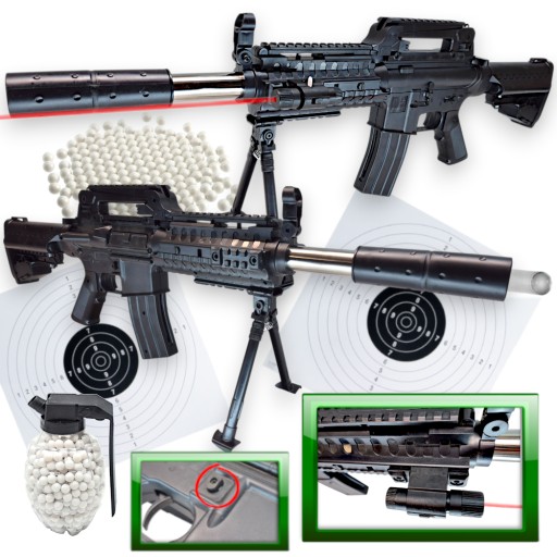 M4A1 Rifle American for Balls Replica ASG + Laser + Navy Blue 800