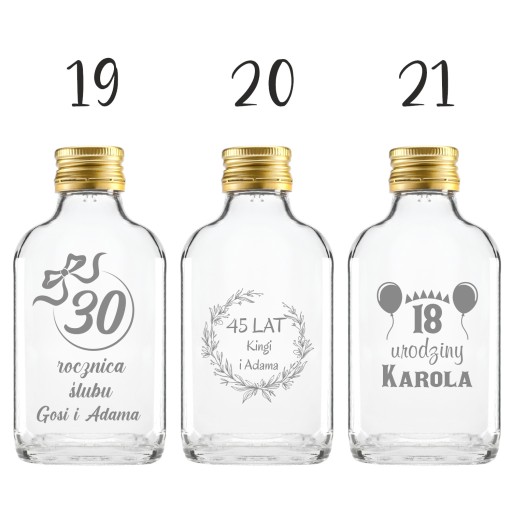 50X BUTELKI 100ML GRAWER Z ZAKRĘTKĄ WESELE PREZENT