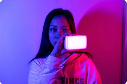 Светодиодная лампа для фотосъемки RGB для камеры телефона VLOG 3100 мАч
