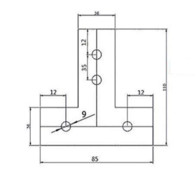 ЛИСТ ЛИСТ СОЕДИНЕНИЕ Т-ТИПА АЛЮМИНИЕВЫЙ ПРОФИЛЬ 40X40