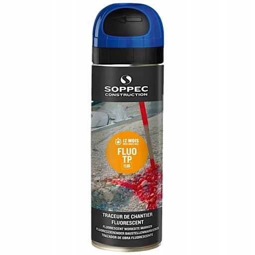 ГЕОДЕЗИЦИОННАЯ КРАСКА СПРЕЙ SOPPEC 12 шт ДЛЯ МАРКИРОВКИ