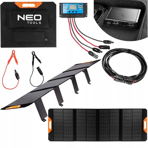 ПОРТАТИВНОЕ СОЛНЕЧНОЕ ЗАРЯДНОЕ УСТРОЙСТВО NEO SOLAR PANEL 140 Вт