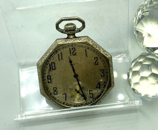 Старинные позолоченные карманные часы ELGIN.