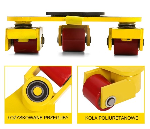 Platforma transportowa 3 t ton rolki jezdne maszyn