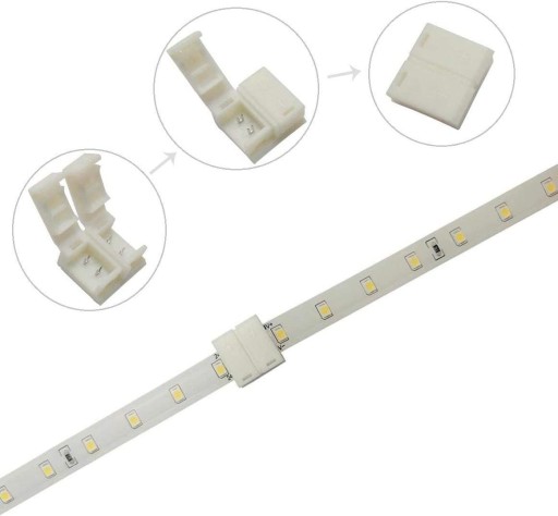 ZŁĄCZKA DO TAŚM LED 8mm 2PIN - 2PIN WODOODPORNA