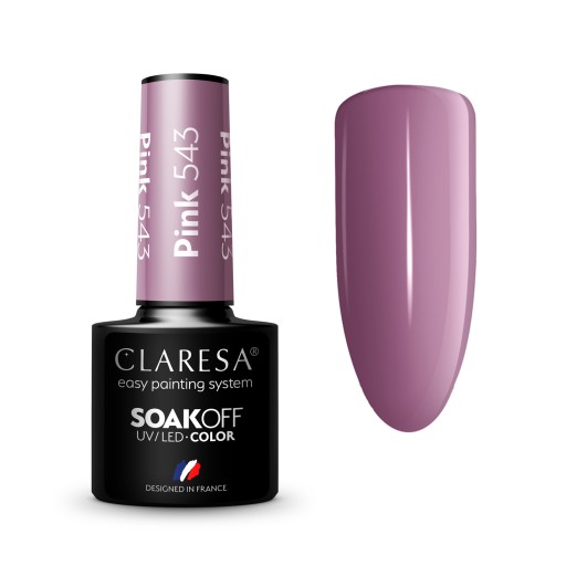 CLARESA РОЗОВЫЙ ГИБРИДНЫЙ ЛАК PINK 543 5 мл