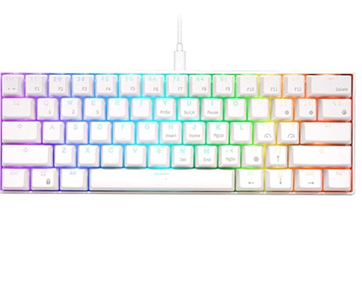 RK61 МЕХАНИЧЕСКАЯ КЛАВИАТУРА 60% КРАСНЫЙ ПЕРЕКЛЮЧАТЕЛЬ RGB