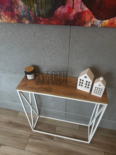 Консоль туалетного столика INDUSTRIAL LOFT 80Х25х90 БЕЛЫЙ