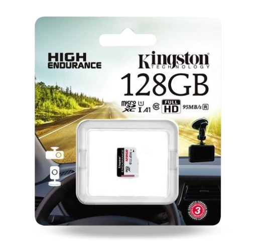 Карта памяти Kingston microSD High-Endurance, 128 ГБ, класс 10 UHS-I U1