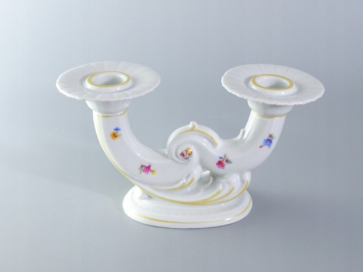 PIĘKNY PORCELANOWY ŚWIECZNIK PORCELANOWY WEIMAR