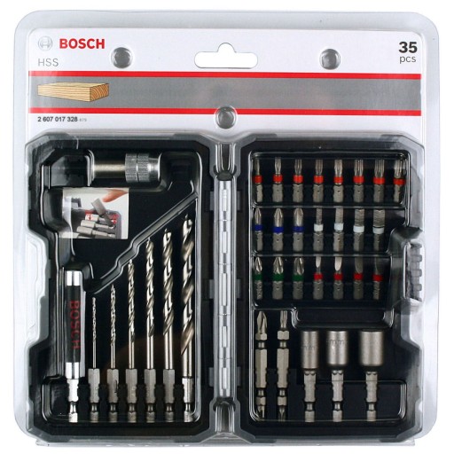 Набор сверл и бит из быстрорежущей стали PRO-MIX 35 предметов BOSCH