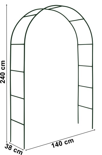 PERGOLA OGRODOWA METALOWA ŁUK NA KWAITY RÓŻE DUŻA