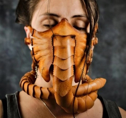 Официальная маска для косплея Alien Predator Facehugger