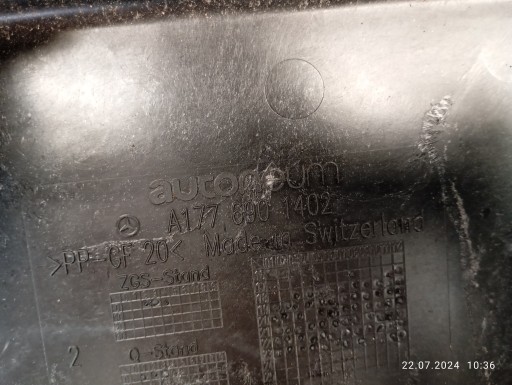 НАКЛАДКА ШАССИ ЗАДНЯЯ MERCEDES W177 КЛАСС A1776901402
