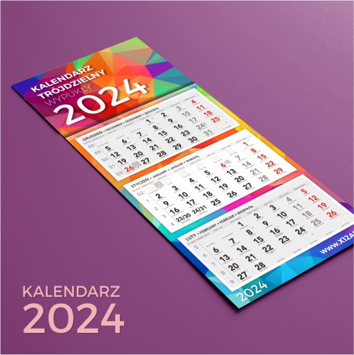 ТРОЙНОЙ ВЫПУКЛЫЙ КАЛЕНДАРЬ НА 2024 ГОД с ПРОЕКТОМ 400