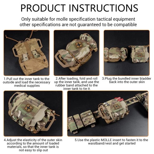 Tactical Military Pouch MOLLE Rapid Deployment First-aid Kit Survival