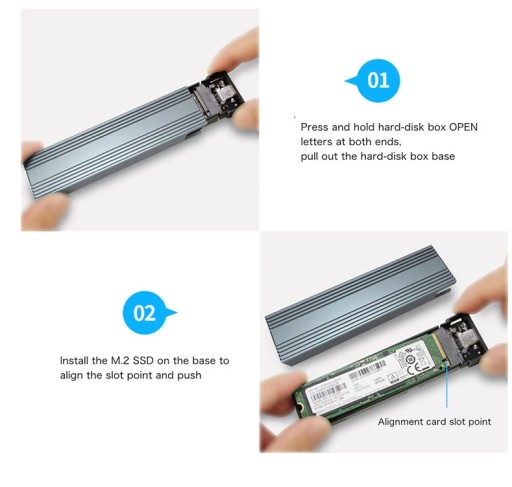 Obudowa Dysku SSD m.2 NVMe PCIe USB 3.1 Adapter
