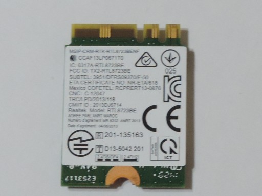 Karta Wifi LENOVO REALTEK RTL8723BE PN: 20-200570 Y70-70
