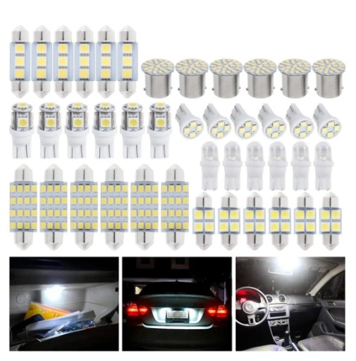 42 ШТ. АВТОМОБИЛЬНЫЕ ПОДСВЕТКИ LED 6500K 150LM 12V T10 C5W