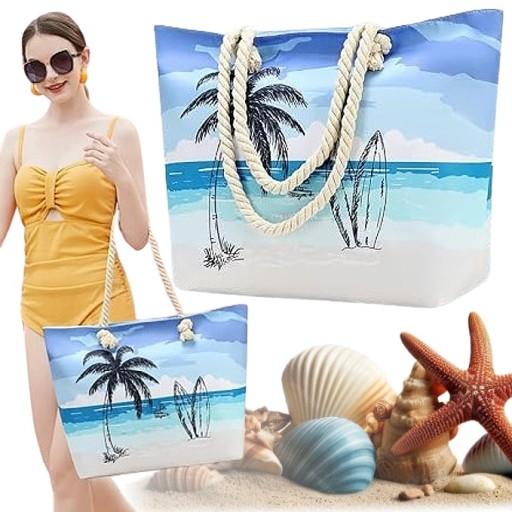 TORBA PLAŻOWA Z UCHWYTEM ZAPINANA ZAMEK SHOPPER TOREBKA NA PLAŻĘ PIKNIK MIX