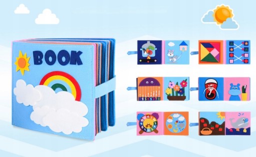 ОБРАЗОВАТЕЛЬНАЯ МОНТЕССОРИ СЕНСОРНАЯ ИГРУШКА 3D КНИГА
