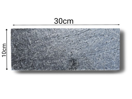 Фасадный камень из сланца Grey Pearl 10x30x1,2см упаковка: 0,45м2