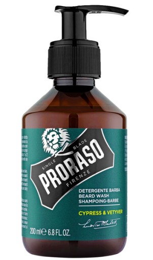 PRORASO CYPRESS VETYVER Beard Shampoo Питательный шампунь для бороды 200 мл