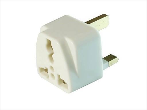 ADAPTER PODRÓŻNY PRZEJŚCIÓWKA WTYCZKA EU-UK GNIAZDO Angielskie za granicę