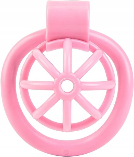 MAŁY RÓŻOWY PAS CNOTY CHASTITY PINK CAGE 5 PIERŚCIENI