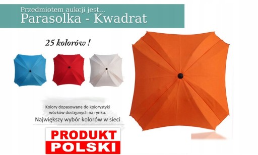 Uniwersalna parasolka kwadrat do wózka oliwka UV